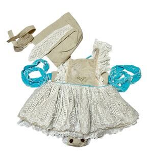 Love & Grow Vintage Bunny Bubble Romper and Bonnet 3T